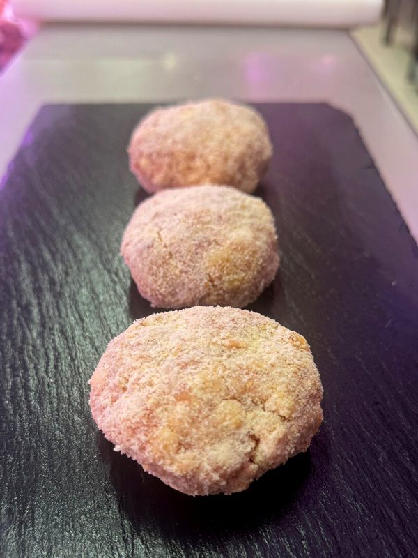 Polpette di pollo con prosciutto cotto e formaggio